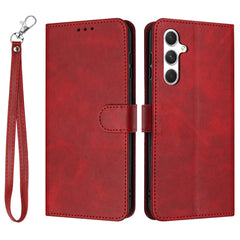 Étui portefeuille à rabat en cuir PU avec dragonne pour Samsung Galaxy S25 FE 