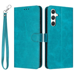 Étui portefeuille à rabat en cuir PU avec dragonne pour Samsung Galaxy S25 FE 