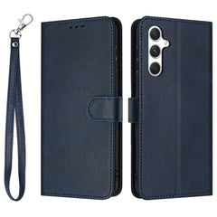Étui portefeuille à rabat en cuir PU avec dragonne pour Samsung Galaxy S25 FE 