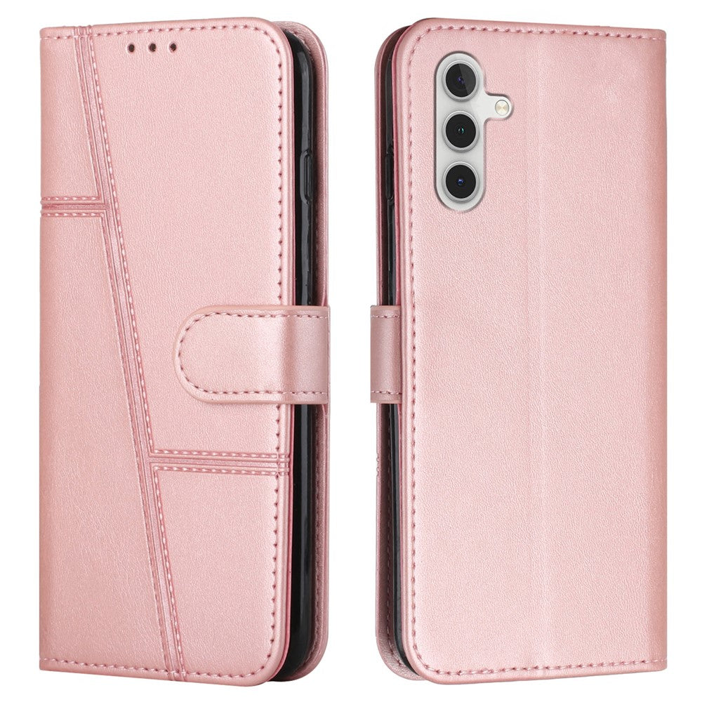 Étui portefeuille pliable en cuir avec rabat et sangle pour Samsung Galaxy S25 FE 