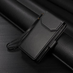 Étui en cuir PU pour Samsung Galaxy S25 FE avec porte-cartes et dragonne 