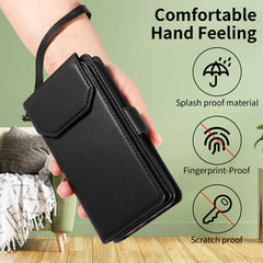 Étui en cuir PU pour Samsung Galaxy S25 FE avec porte-cartes et dragonne 