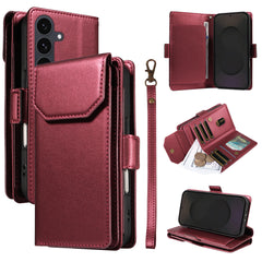 Étui en cuir PU pour Samsung Galaxy S25 FE avec porte-cartes et dragonne 