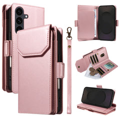Étui en cuir PU pour Samsung Galaxy S25 FE avec porte-cartes et dragonne 
