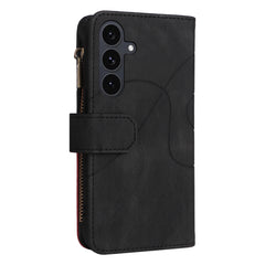 For Samsung Galaxy S25 FE Leather Case with Strap Zipper 9 Card Slot Phone Cover Stand