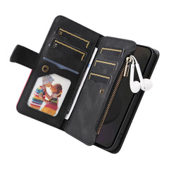 For Samsung Galaxy S25 FE Leather Case with Strap Zipper 9 Card Slot Phone Cover Stand