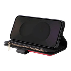 For Samsung Galaxy S25 FE Leather Case with Strap Zipper 9 Card Slot Phone Cover Stand