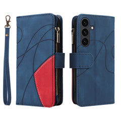 For Samsung Galaxy S25 FE Leather Case with Strap Zipper 9 Card Slot Phone Cover Stand
