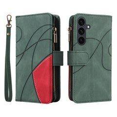For Samsung Galaxy S25 FE Leather Case with Strap Zipper 9 Card Slot Phone Cover Stand