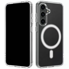 For Samsung Galaxy S25+ Clear Case WANLONFENG LM1 Series Compatible with MagSafe with 2Pcs Screen Films (Big Lens Hole)