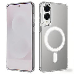 For Samsung Galaxy S25 Edge Clear Case WANLONFENG LM1 Series Compatible with MagSafe with 2Pcs Screen Films (Big Lens Hole)