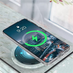 For Samsung Galaxy S25 Edge Clear Case WANLONFENG LM1 Series Compatible with MagSafe with 2Pcs Screen Films (Big Lens Hole)