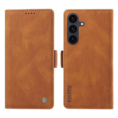 Für Samsung Galaxy S25 FE Ledertasche YIKATU YK-005 Skin-Touch-Feeling Brieftasche Telefonabdeckung 