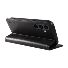 For Samsung Galaxy S25 FE Wallet Case YIKATU YK-006 Magnetic Closure Leather Phone Cover Litchi Texture