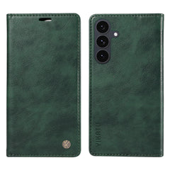 For Samsung Galaxy S25 FE Wallet Case YIKATU YK-006 Magnetic Closure Leather Phone Cover Litchi Texture
