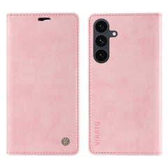For Samsung Galaxy S25 FE Wallet Case YIKATU YK-006 Magnetic Closure Leather Phone Cover Litchi Texture