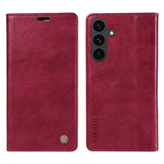 For Samsung Galaxy S25 FE Wallet Case YIKATU YK-006 Magnetic Closure Leather Phone Cover Litchi Texture
