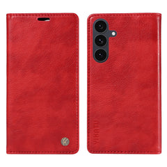 For Samsung Galaxy S25 FE Wallet Case YIKATU YK-006 Magnetic Closure Leather Phone Cover Litchi Texture