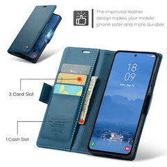 For Samsung Galaxy S25 FE Case CASEME 023 Series RFID Blocking Glossy Stand Phone Cover