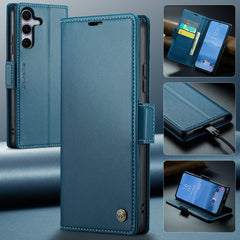For Samsung Galaxy S25 FE Case CASEME 023 Series RFID Blocking Glossy Stand Phone Cover