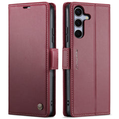 For Samsung Galaxy S25 FE Case CASEME 023 Series RFID Blocking Glossy Stand Phone Cover