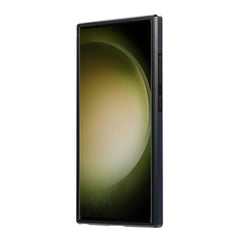For Samsung Galaxy S24 Ultra Case Magnetic Kickstand PU Leather Coated PC + TPU Phone Cover