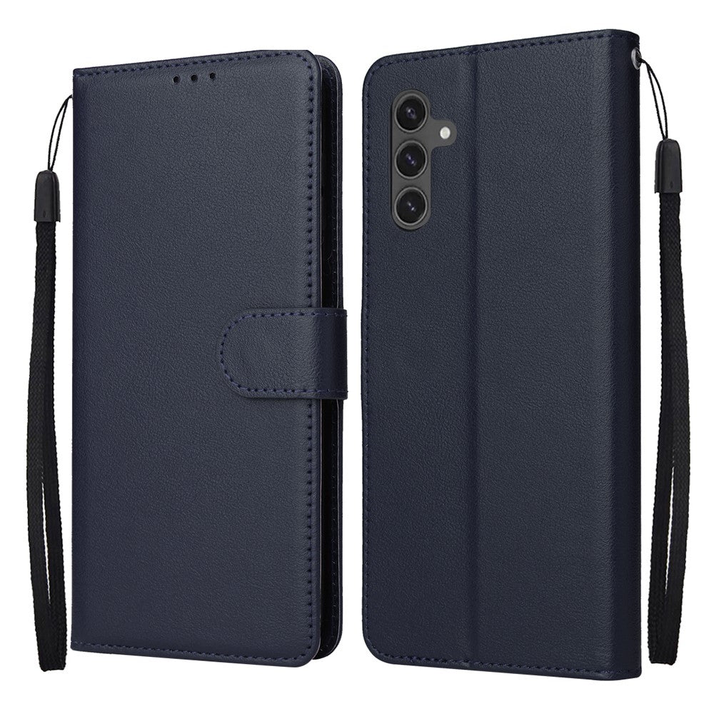 For Samsung Galaxy S25 FE Case Wallet Stand PU Leather Phone Cover with Wrist Strap