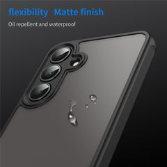Coque antichoc pour Samsung Galaxy S25 FE, airbags, coque arrière translucide givrée en PC + TPU 