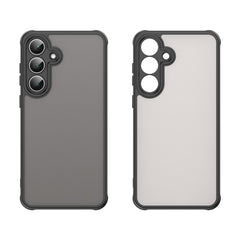 Coque antichoc pour Samsung Galaxy S25 FE, airbags, coque arrière translucide givrée en PC + TPU 