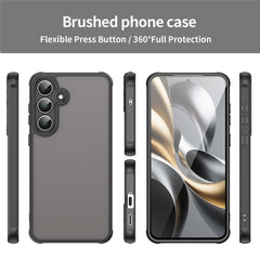 Coque antichoc pour Samsung Galaxy S25 FE, airbags, coque arrière translucide givrée en PC + TPU 