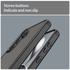 Coque antichoc pour Samsung Galaxy S25 FE, airbags, coque arrière translucide givrée en PC + TPU 