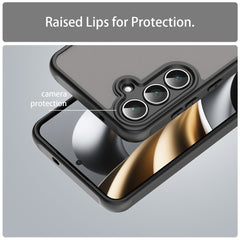 Coque antichoc pour Samsung Galaxy S25 FE, airbags, coque arrière translucide givrée en PC + TPU 