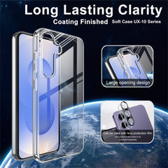 Coque arrière transparente en TPU souple pour Samsung Galaxy S25 (série UX-10) 