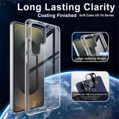 Coque arrière transparente en TPU souple pour Samsung Galaxy S25 Ultra (série UX-10) 