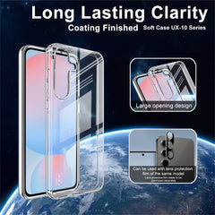 Coque arrière transparente en TPU souple pour Samsung Galaxy S25 FE (série UX-10) 