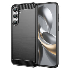 For Samsung Galaxy S25 FE Case Protective Phone Cover Carbon Fiber Texture Brushed