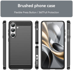For Samsung Galaxy S25 FE Case Protective Phone Cover Carbon Fiber Texture Brushed