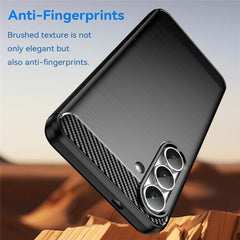 For Samsung Galaxy S25 FE Case Protective Phone Cover Carbon Fiber Texture Brushed