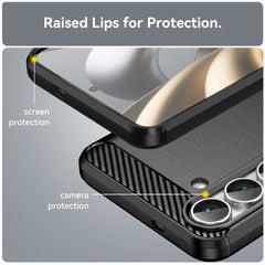 For Samsung Galaxy S25 FE Case Protective Phone Cover Carbon Fiber Texture Brushed