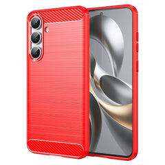 For Samsung Galaxy S25 FE Case Protective Phone Cover Carbon Fiber Texture Brushed