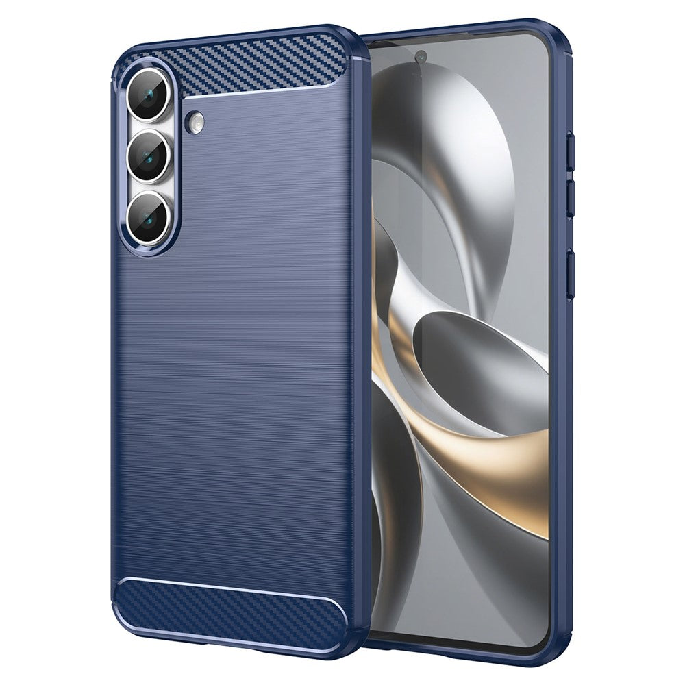 For Samsung Galaxy S25 FE Case Protective Phone Cover Carbon Fiber Texture Brushed