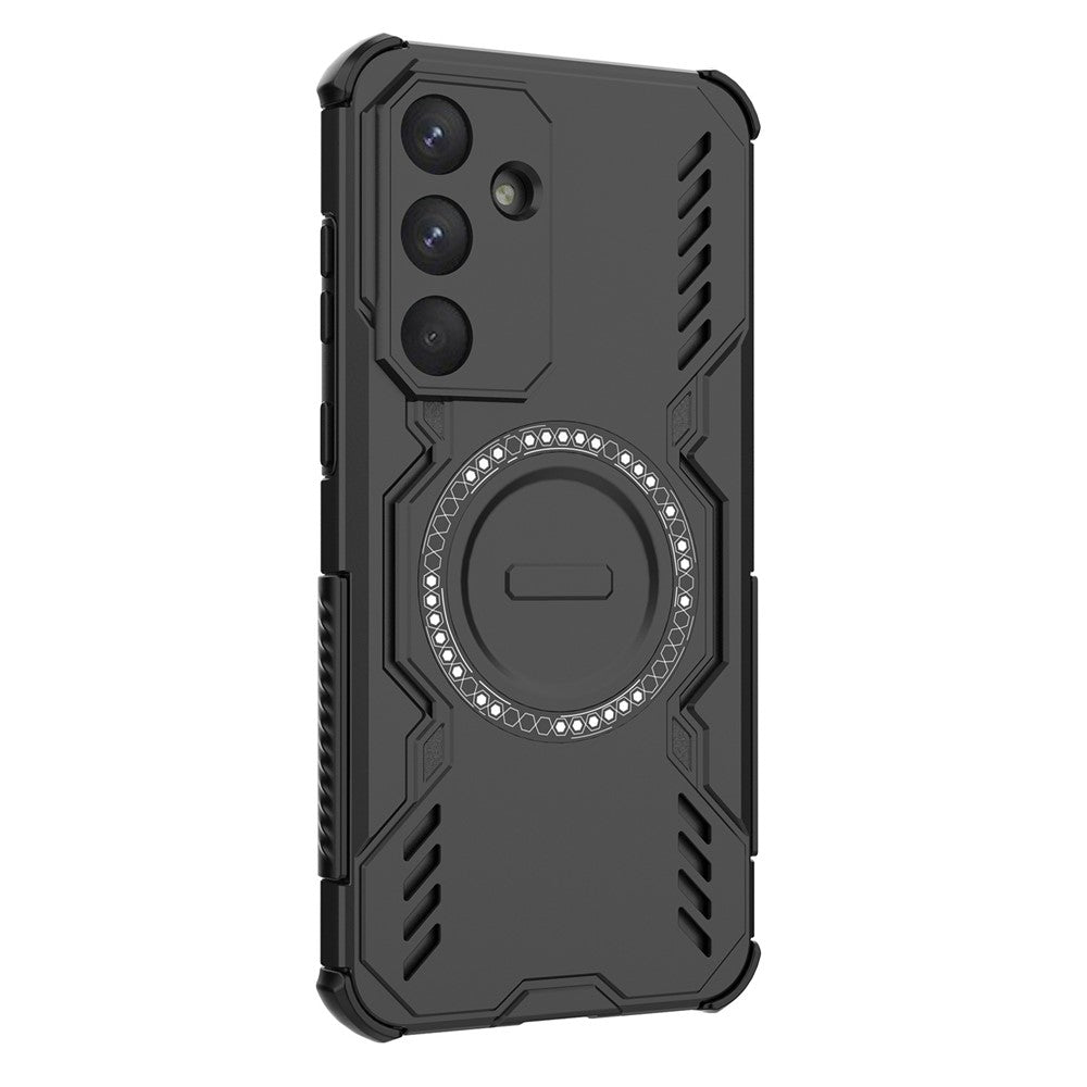 For Samsung Galaxy S25 FE Magnetic Case Butterfly Armor Hollow Heat Dissipation PC + TPU Phone Cover - TechGearPal