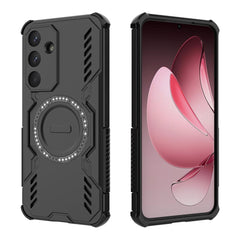 Coque magnétique pour Samsung Galaxy S25 FE, motif papillon, ajourée, dissipation thermique, PC + TPU 
