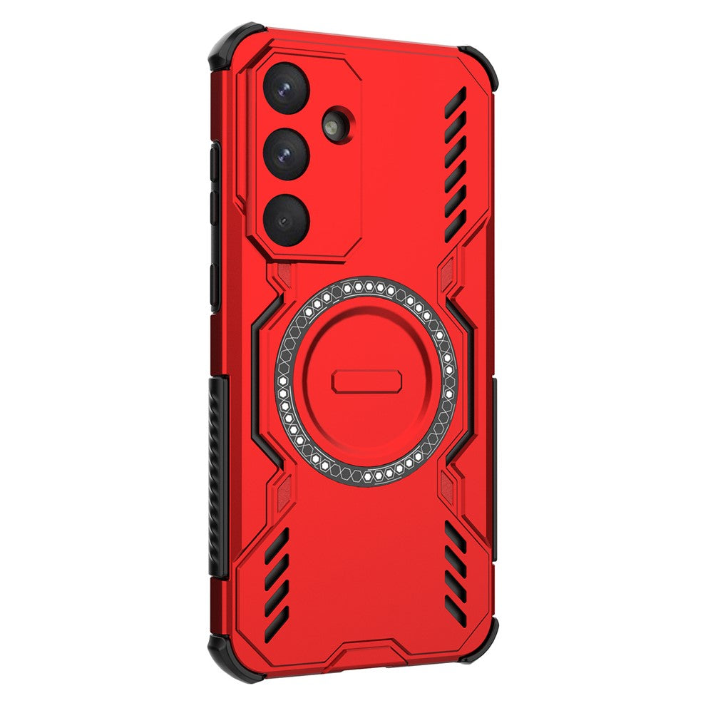 Coque magnétique pour Samsung Galaxy S25 FE, motif papillon, ajourée, dissipation thermique, PC + TPU 