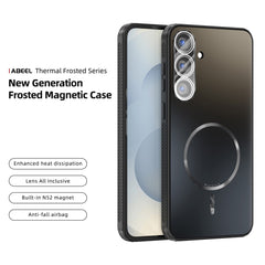 ABEEL For Samsung Galaxy S25+ Magnetic Case TPU PC Cooling Matte Phone Back Cover with Lens Film
