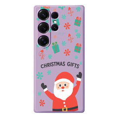 For Samsung Galaxy S25 Ultra Case Christmas Gifts Pattern Printing Straight Edge TPU Phone Back Cover