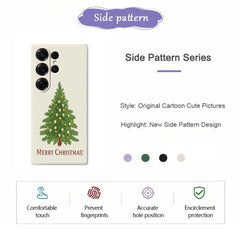 Für Samsung Galaxy S25 Ultra Hülle Weihnachtsbaum Muster Druck Gerade Kante TPU Telefon Rückseite 
