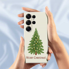 Für Samsung Galaxy S25 Ultra Hülle Weihnachtsbaum Muster Druck Gerade Kante TPU Telefon Rückseite 