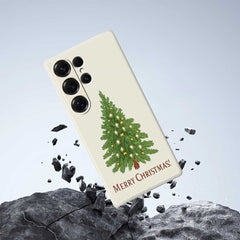Für Samsung Galaxy S25 Ultra Hülle Weihnachtsbaum Muster Druck Gerade Kante TPU Telefon Rückseite 