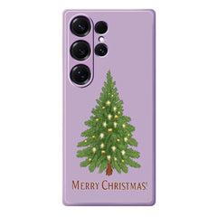 Für Samsung Galaxy S25 Ultra Hülle Weihnachtsbaum Muster Druck Gerade Kante TPU Telefon Rückseite 